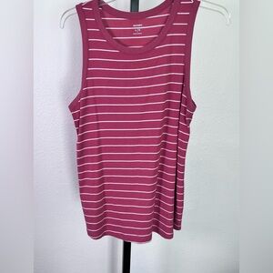Old Navy orange and White Striped Tee